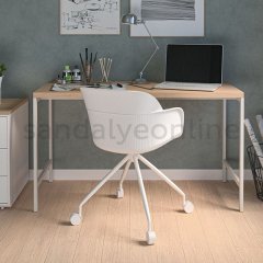 Shell Upholstered Office Chair White
