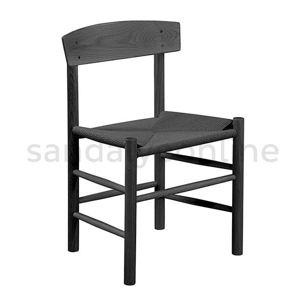 Olsen Ahşap Sandalye Siyah