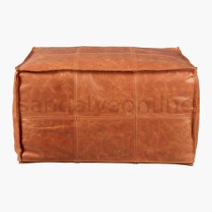 Cuover Leather Pouf