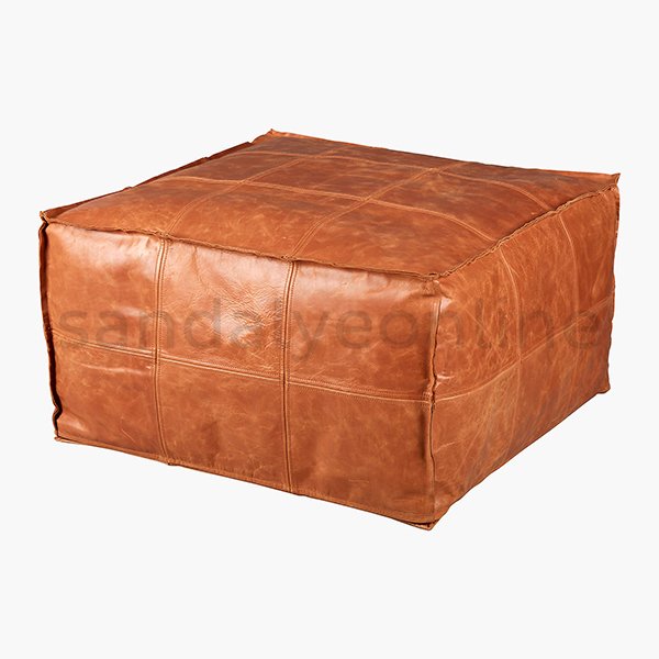 Cuover Leather Pouf