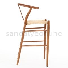 Wishbone Walnut Wood Bar Chair
