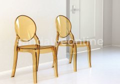 Elizabeth Mutfak Sandalyesi - Şeffaf Gold
