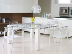 Carmen Beyaz-Şeffaf Mutfak Sandalyesi