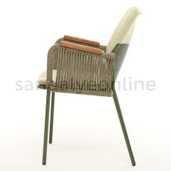 Outdoor Chair with Mopane Wood Detail