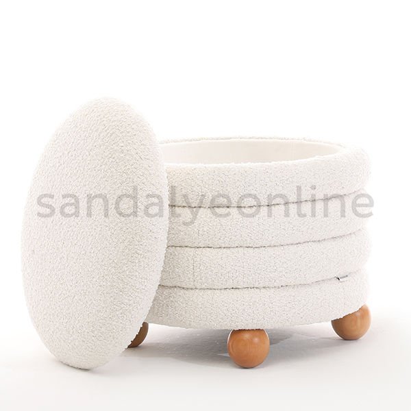 Bossie Chest Pouffe White