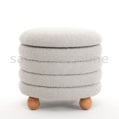 Bossie Chest Pouf Gray