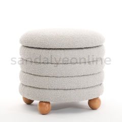 Bossie Chest Pouf Gray