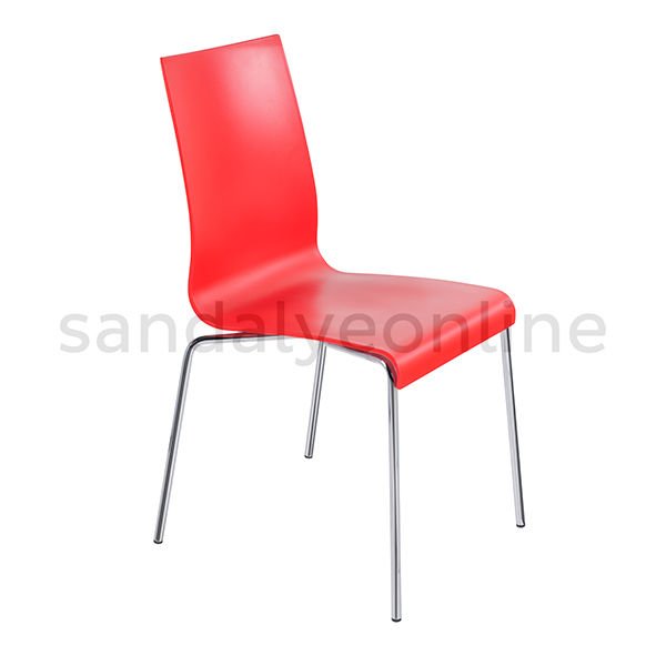 Icon Metal Cafeteria Chair Red