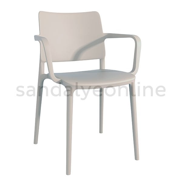 Joy Armchair Plastic Food Court Chair Beige