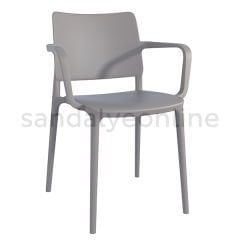 Joy Armchair Plastic Food Court Chair Coffee with Milk