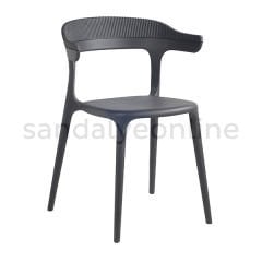 Pidri Plastic Chair With Armrest Anthracite