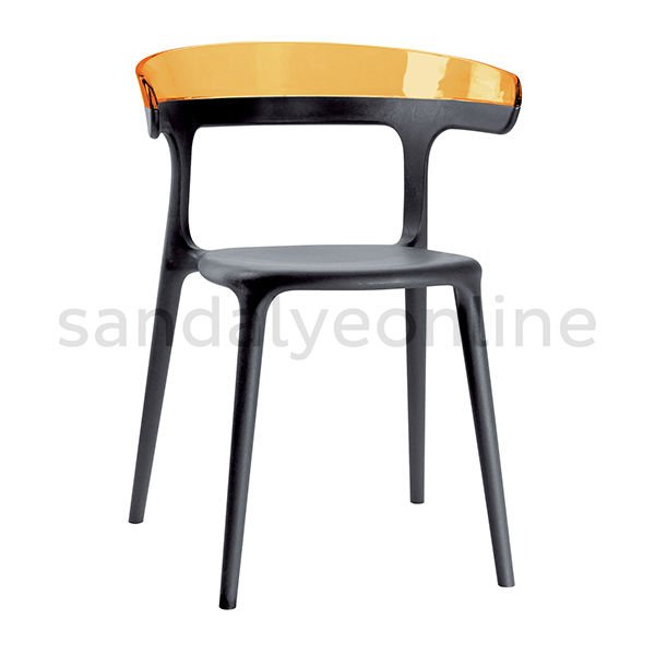 Pidri Plastik Yemekhane Sandalyesi Siyah-Sarı
