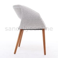 Curl Upholstered Wooden Chair