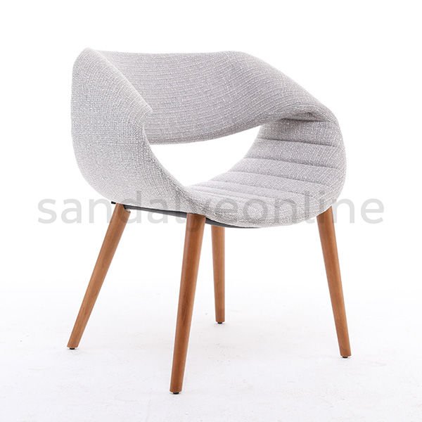 Curl Upholstered Wooden Chair