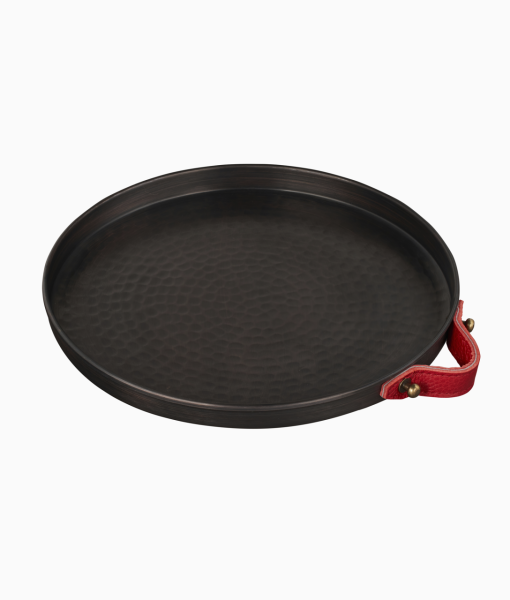 ALA Bakır Tepsi [Deri Kulp-23cm]