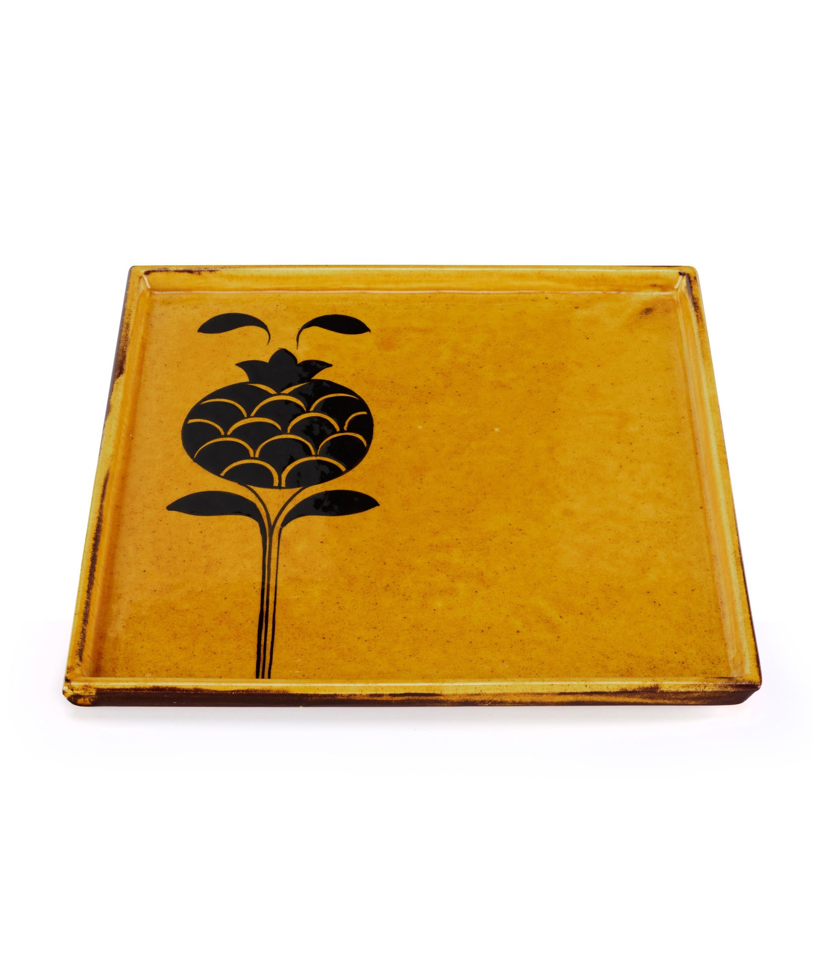 ÇİNİ HAŞHAŞ KARE TEPSİ  26CM X 26 CM