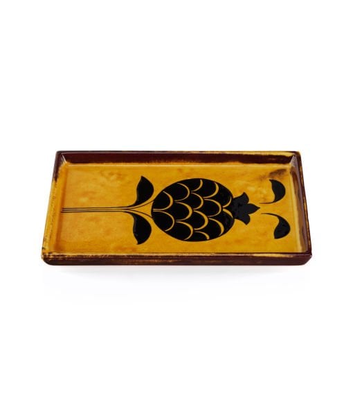 ÇİNİ HAŞHAŞ DÖRTGEN TABAK 13,5x22 CM
