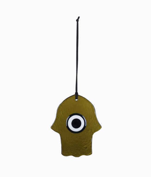 Cam Nazarlık Yeşil [Siyah/Siyah-15,5cmx12,5cm]