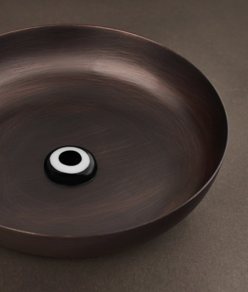 Bakır Hamam Tası [Siyah/Beyaz-17cm]