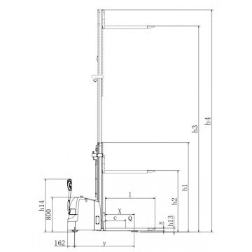 Paftar ES1546ZF Tam Akülü İstif Makinesi 1,5 Ton 460 cm Freelift