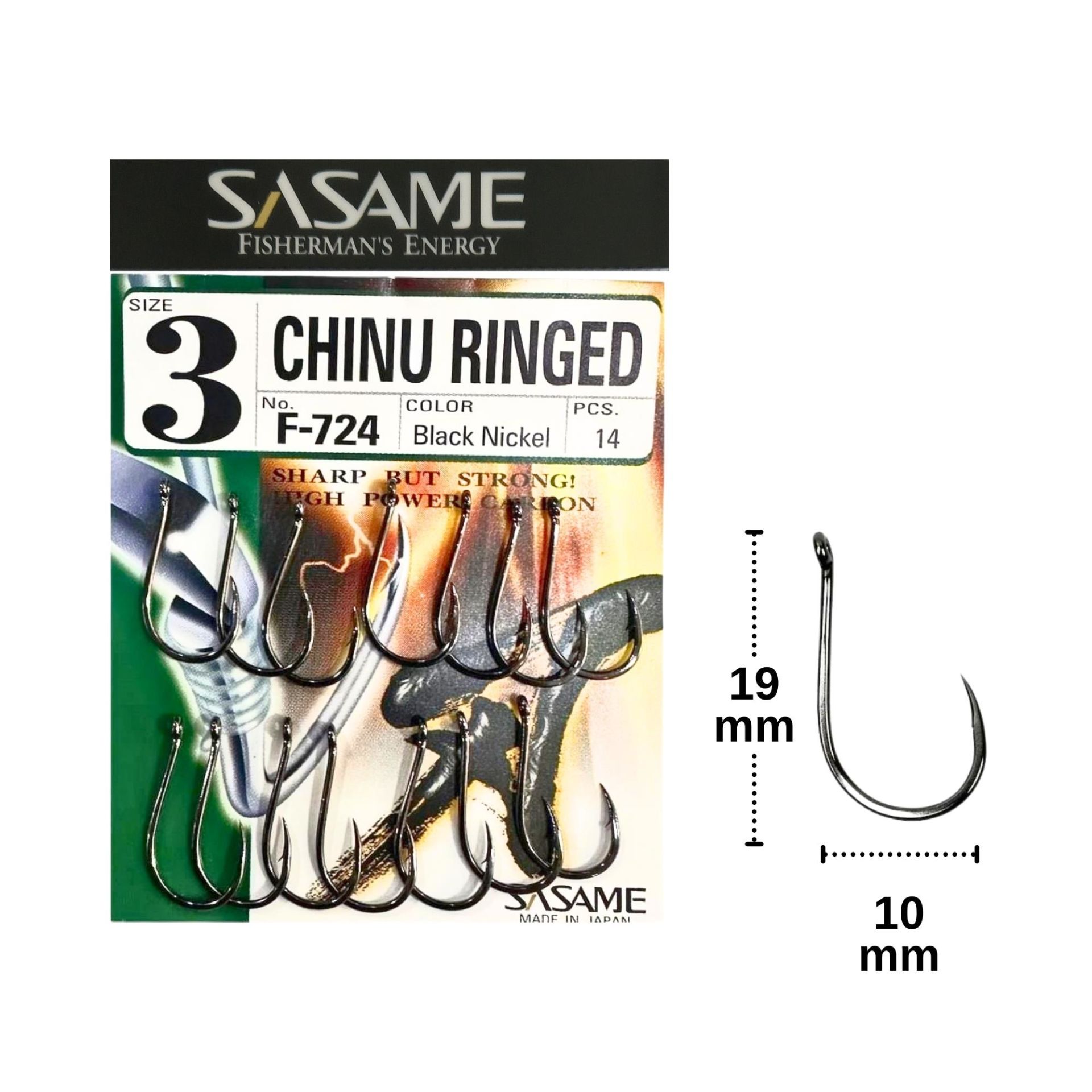 Sasame F-724 No:3 Chinu Ringed Olta İğnesi 14 Adet