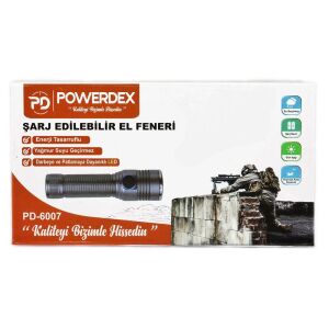 Powerdex PD-6007 Şarj Edilebilir Pilli El Feneri 8W