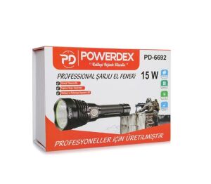 Powerdex PD-6692 Şarj Edilebilir Pilli El Feneri 15W