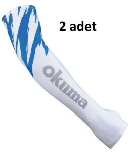 Okuma White Motif Sleeves M Beden Kolluk (2 adet)