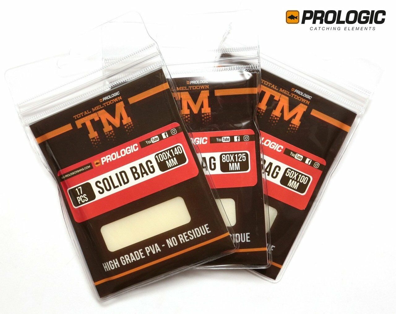 Prologic TM PVA Solid Bag Eriyen Poşet 80x125mm (18 adet)