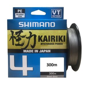 Shimano Kairiki 4 Kat Steel Gray 300 mt İp Misina