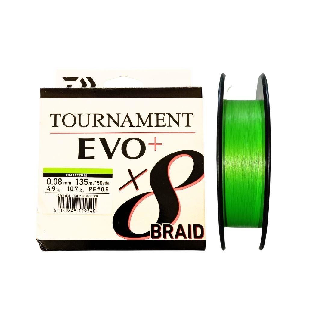 Daiwa Tournament EVO+ 135m 0.08mm 8X Chartreuse İp Misina