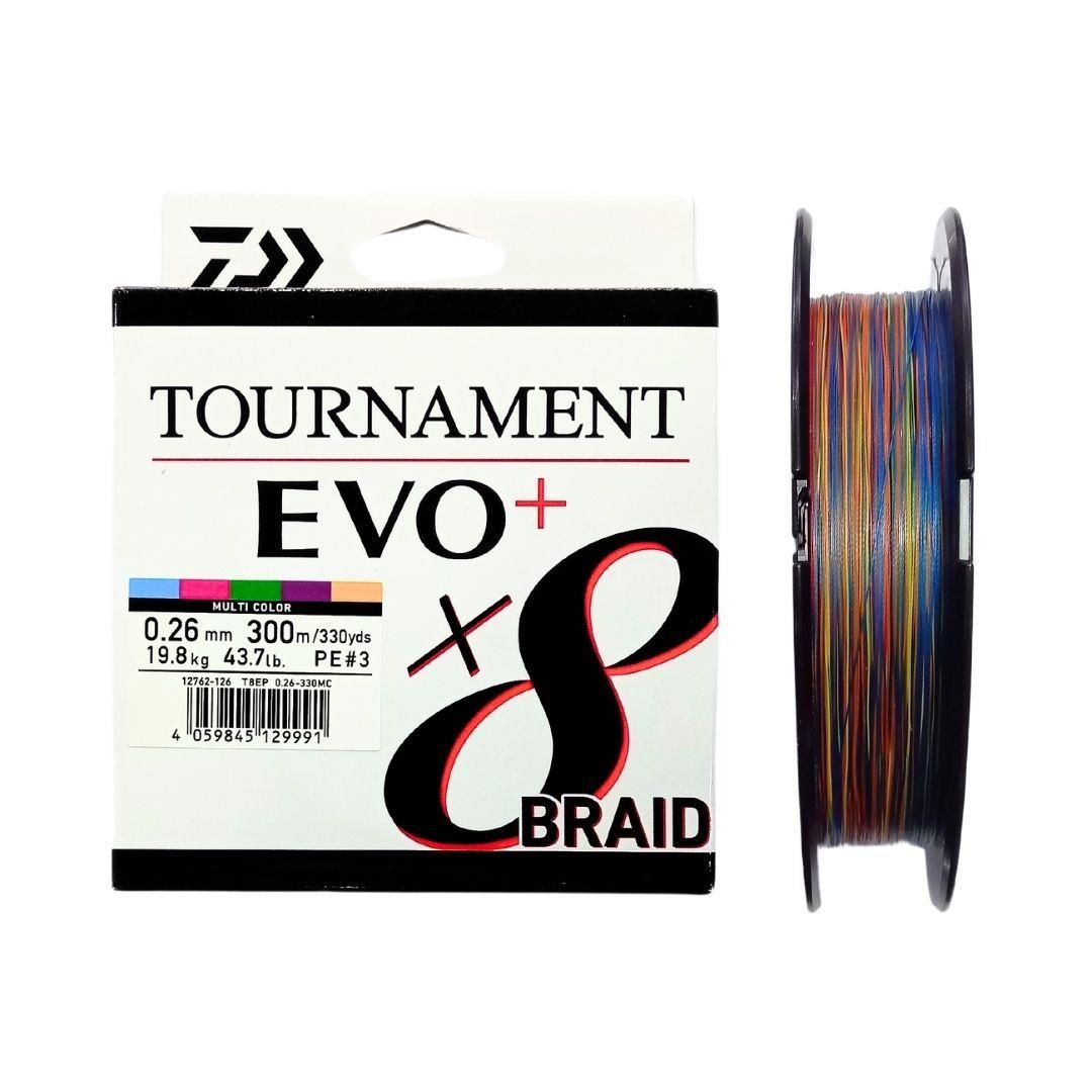 Daiwa Tournament EVO+ 300m 0.26mm 8X Multi Color İp Misina