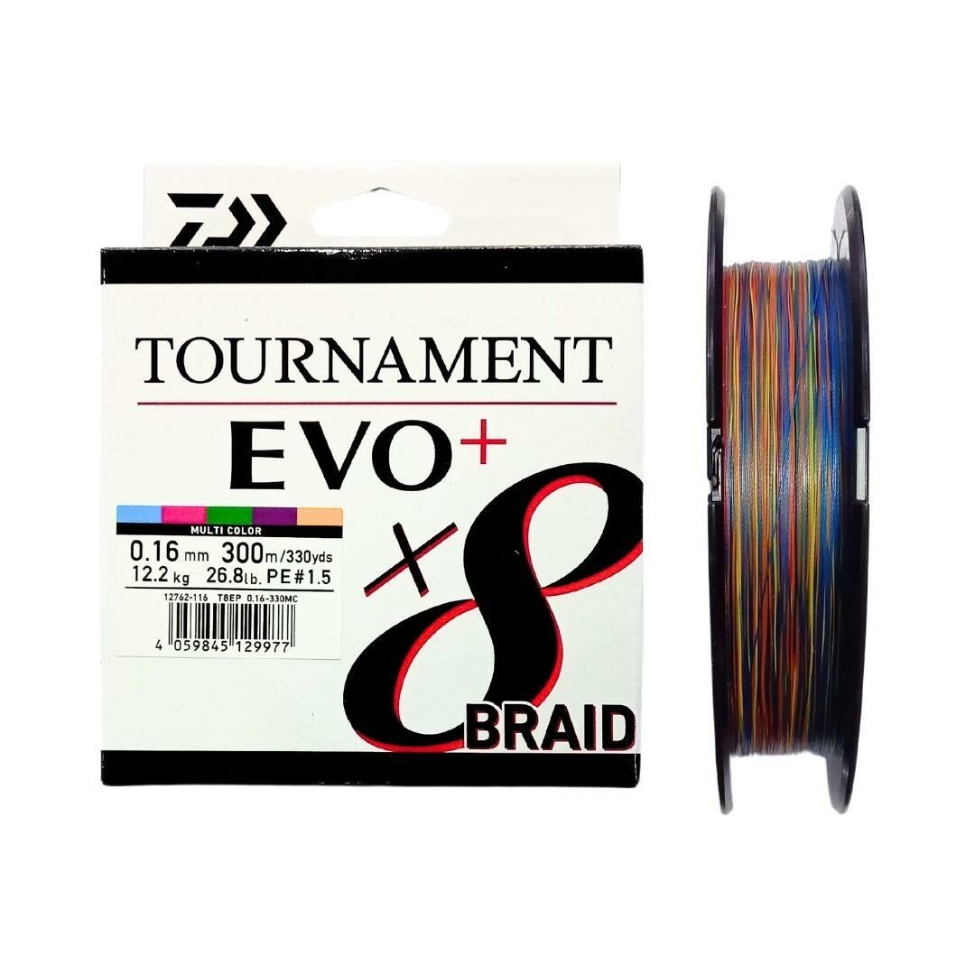 Daiwa Tournament EVO+ 300m 0.16mm 8X Multi Color İp Misina