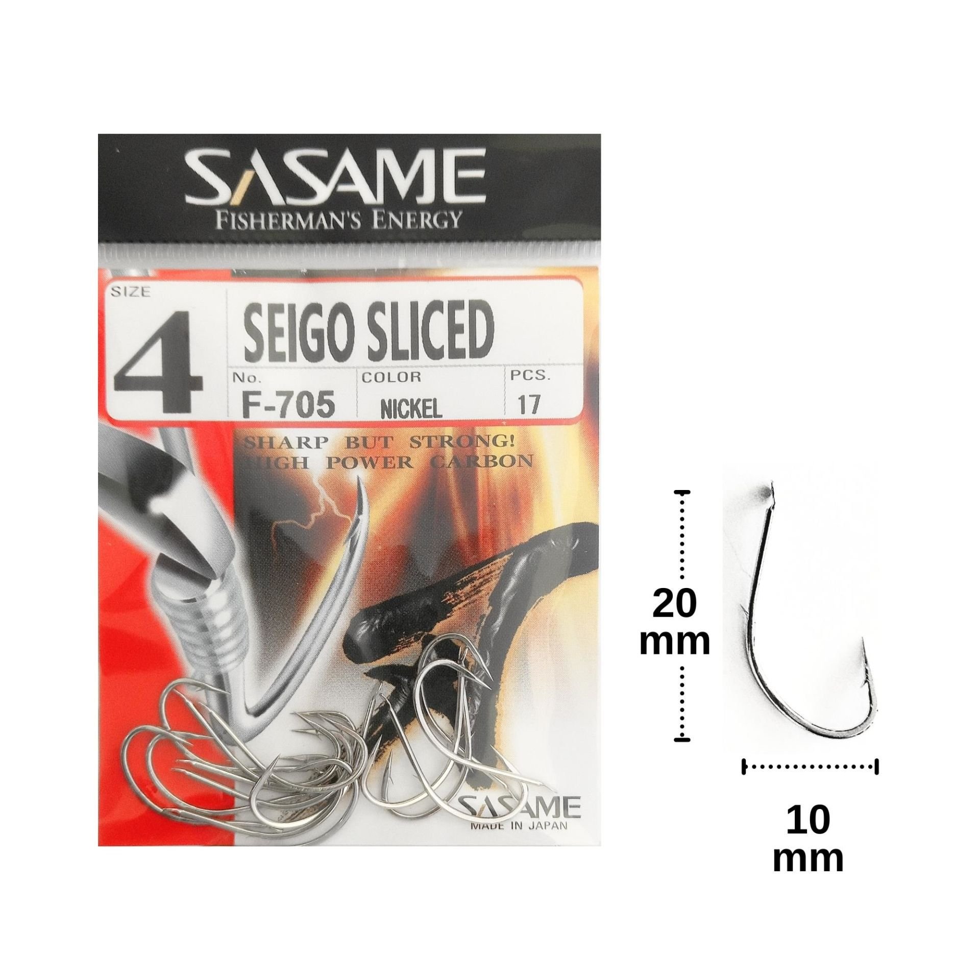 Sasame F-705 No:4 Seigo Sliced Olta İğnesi 17 Adet