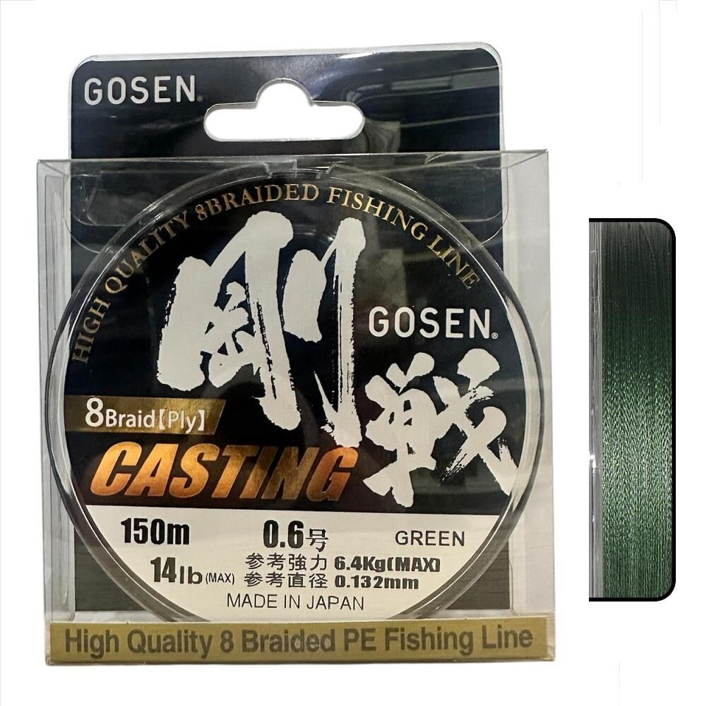 Gosen W8 Casting 0.6PE 0.132mm 150m Yeşil İp Misina