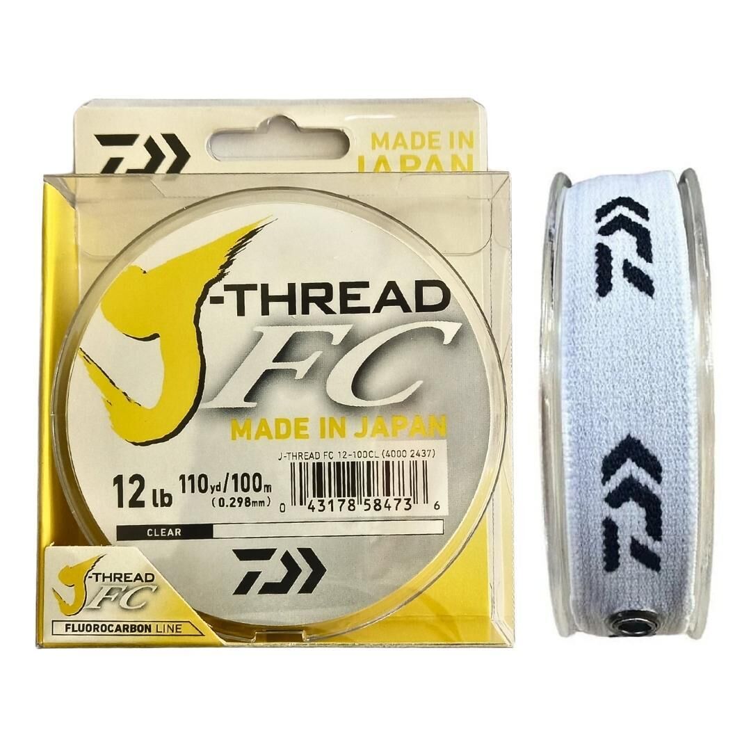 Daiwa J-Thread FC Leader 0.298mm 12lb 100m %100 Fluorocarbon Misina