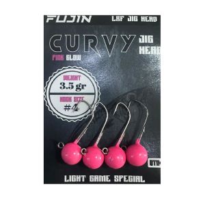 Fujin Curvy Jig Head Zoka 4 No 3.5gr (4 adet) Pink Glow