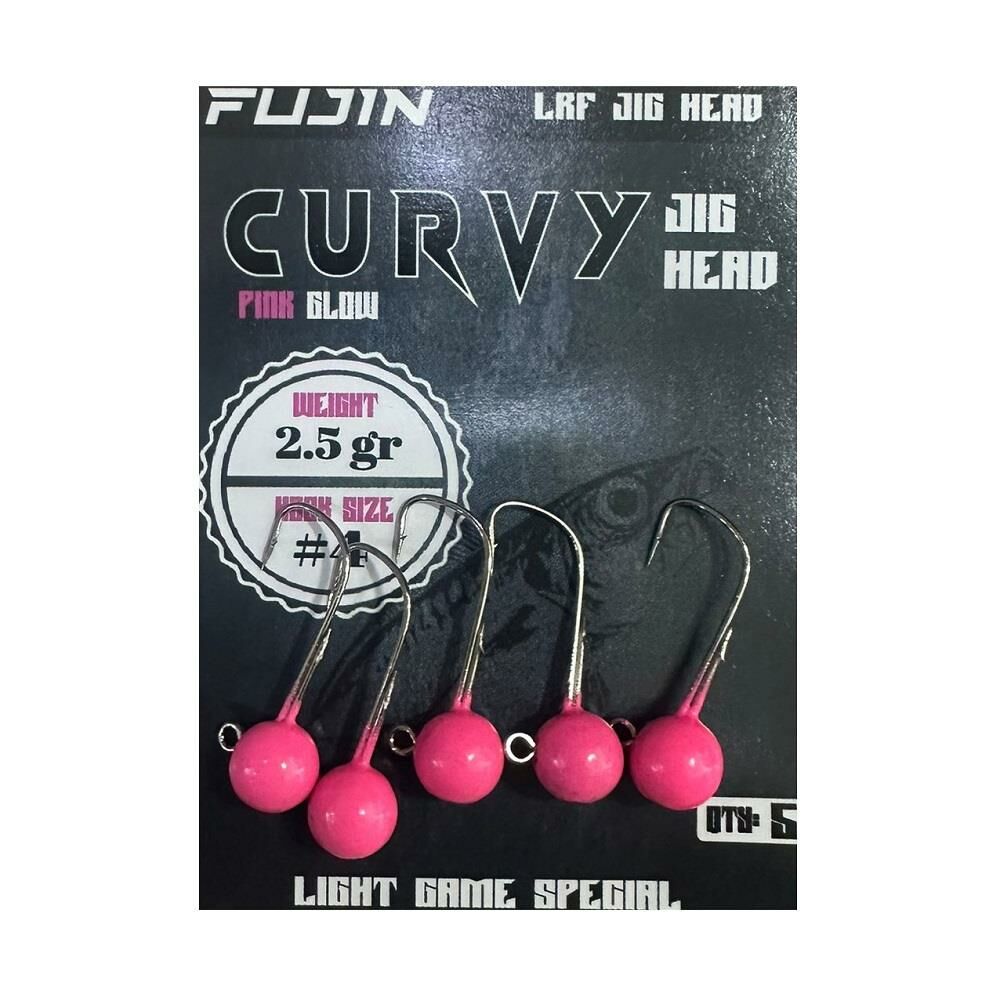 Fujin Curvy Jig Head Zoka 4 No 2.5gr (5 adet) Pink Glow