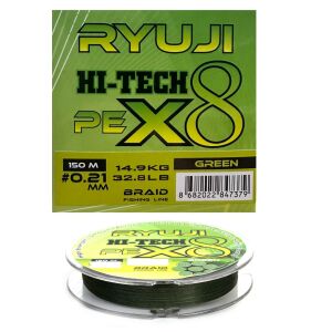 Ryuji X8 150m 0.21mm Green İp Misina