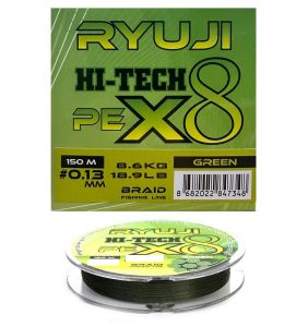 Ryuji X8 150m 0.13mm Green İp Misina