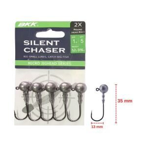 BKK Silent Chaser 5.2gr No:1 Round Head Jig Head Zoka (5 adet)