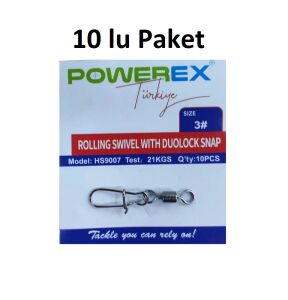Powerex HS9007 No:3 Klipsli Fırdöndü (10 adet)