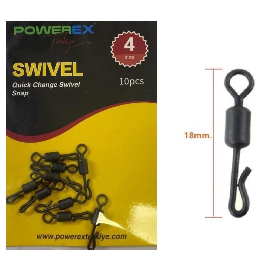 Powerex Quick Change Swivel Hızlı Değişim Fırdöndüsü No:4 (10 Adet)