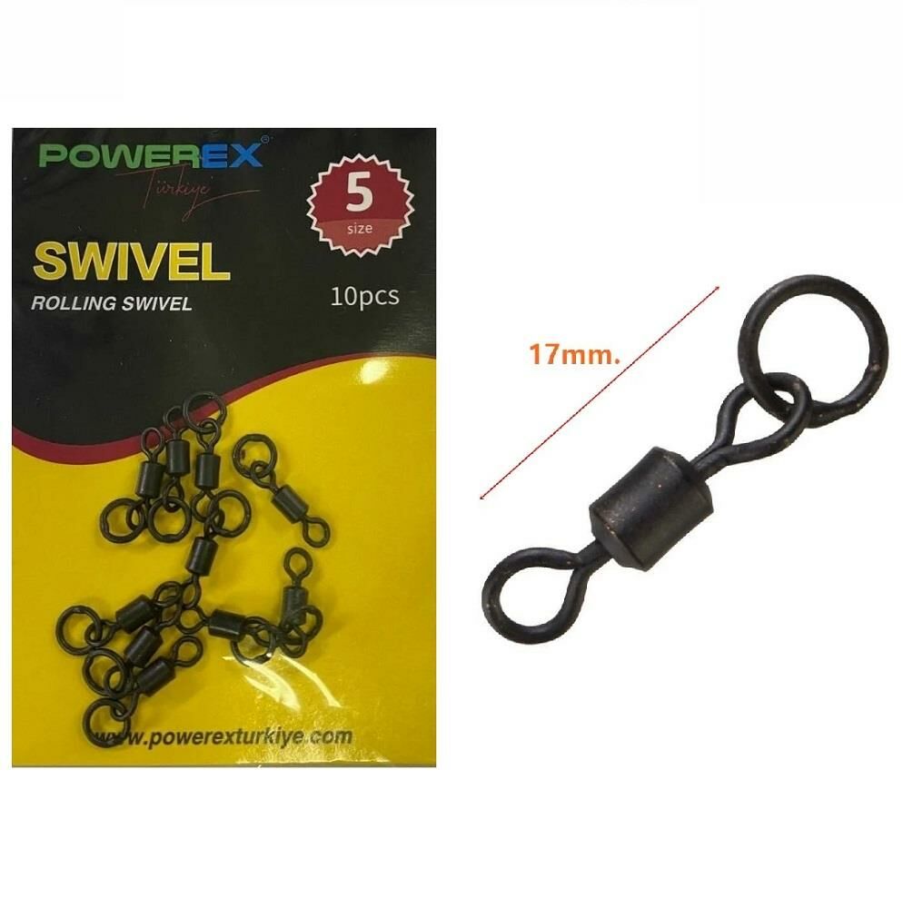 Powerex Rolling Swivel Halkalı Fırdöndü No:5 (10 Adet)