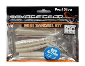 Savage Gear Mini Sandeel Kit 10 cm 10 Parça Renk: Pearl Silver