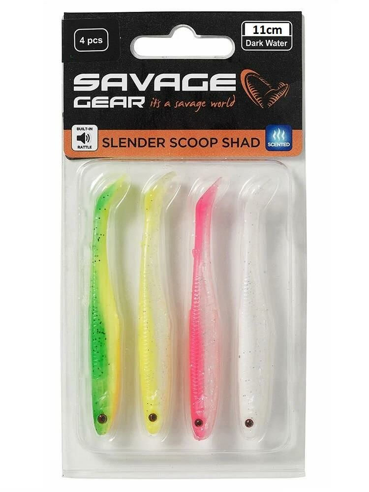 Savage Gear Slender Scoop Shad 11 cm 7 gr Dark Water Mix (4 adet)