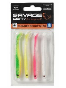 Savage Gear Slender Scoop Shad 9 cm 4 gr Dark Water Mix (4 adet)