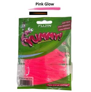 Fujin Yummy Sandworm 7cm LRF Silikonu (20'li) Pink Glow