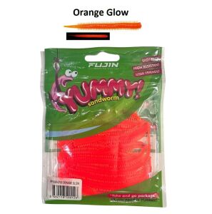 Fujin Yummy Sandworm 7cm LRF Silikonu (20'li) Orange Glow