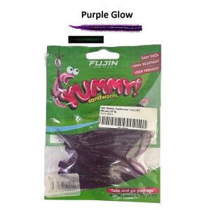 Fujin Yummy Sandworm 7cm LRF Silikonu (20'li) Purple Glow